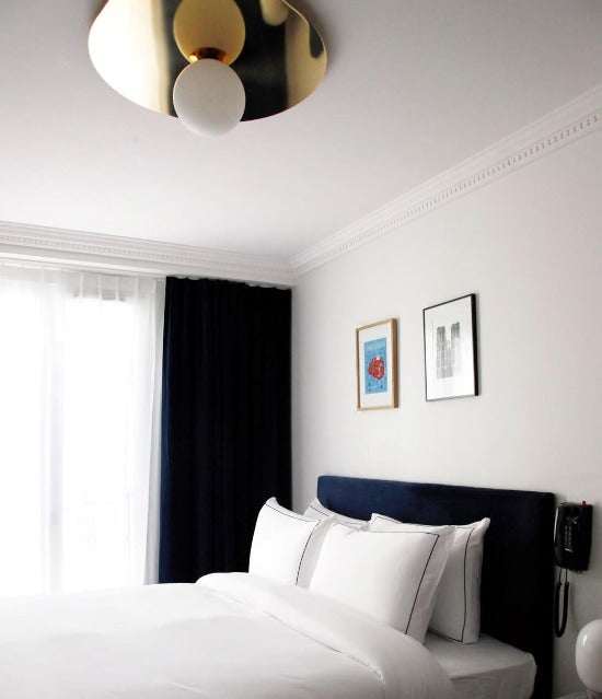 Plate and Sphere Ceiling Light