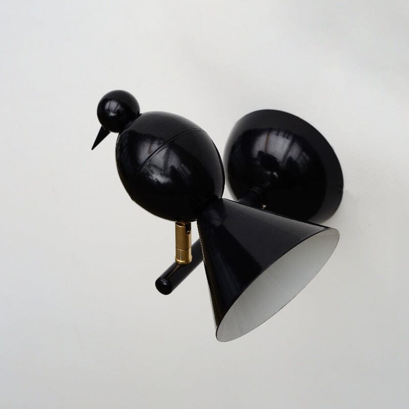 Alouette 1 Bird Wall Light Wall Light Fixtures Atelier Areti Black White Reflector 